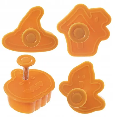 Set forma pjekjeje Halloween me stampë modeli, 4 forma, plastikë, shumëngjyrësh - 2