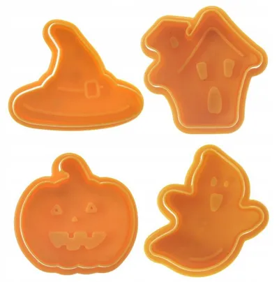 Set forma pjekjeje Halloween me stampë modeli, 4 forma, plastikë, shumëngjyrësh - 4