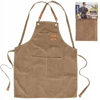 Përparëse kuzhine Orion Apron Canvas Grill, 74 x 68 cm, kafe