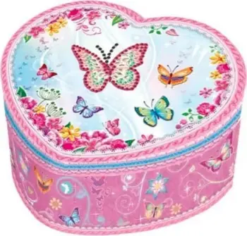 Kuti muzikore Pecoware Heart Butterflies 2, mekanike, me figurë rrotulluese, rozë