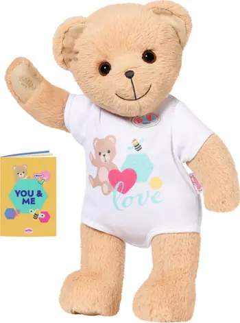 Arush pelushi Zapf BABY born Plush Bear, trup shumë i butë, i bardhë