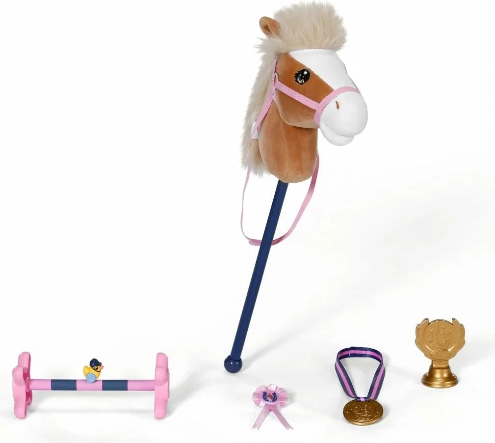 Set lodër Baby Born Hobby Horsing, kukull 43cm, kalë lodër, shumëngjyrësh - 5