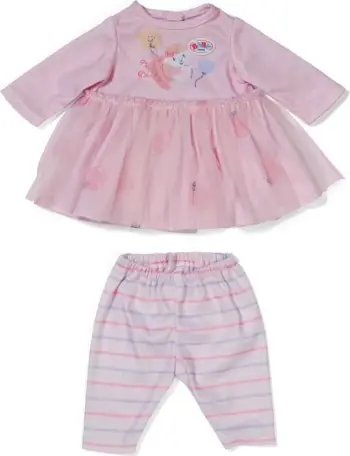 Veshje kukulle Baby Born Dress Rosé, për kukulla 36 cm, set, rozë