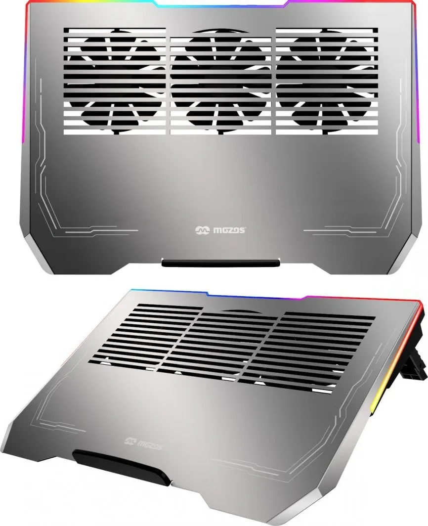 Ftohës për laptop Mozos LS6-RGB, i hirtë - 7