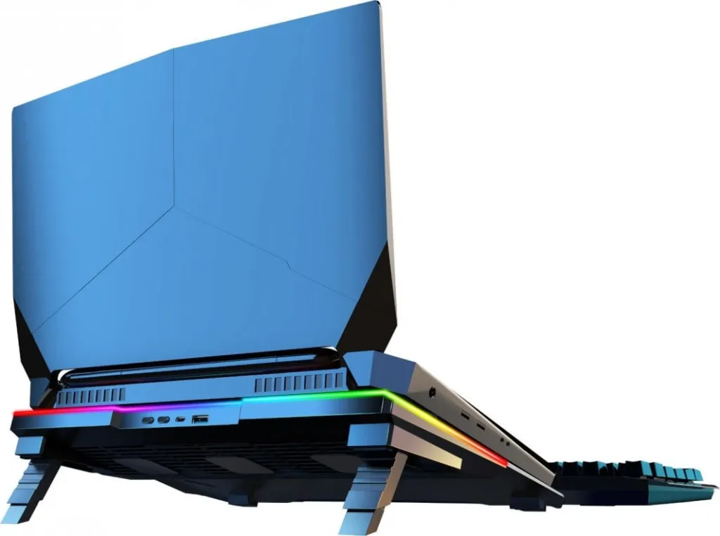 Ftohës për laptop Mozos LS6-RGB, i hirtë - 9