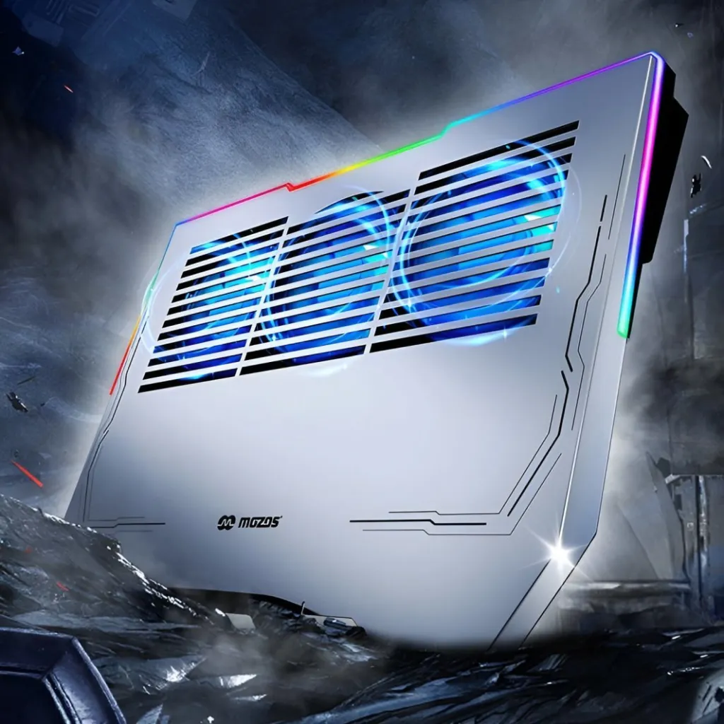 Ftohës për laptop Mozos LS6-RGB, i hirtë - 10