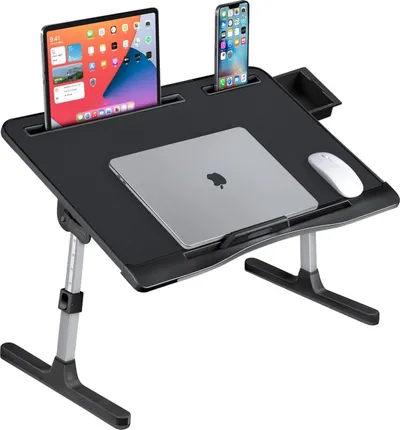 Tryezë e rregullueshme për laptop Mozos GAME-SL2, 60x40 cm, deri 17", e zezë - 1