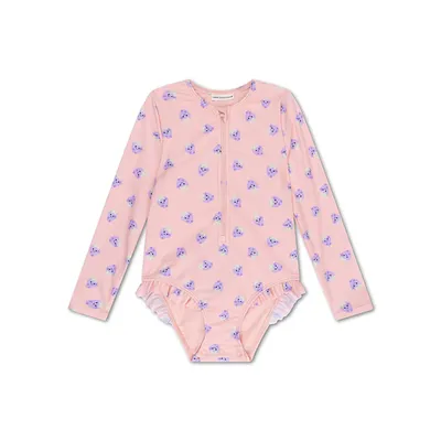 Swimsuit | Blackberry | për vajza me mëngë të gjata 98/104 - 1