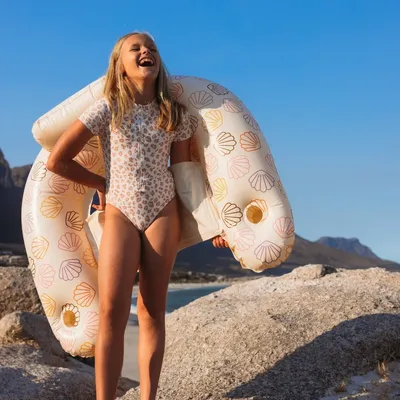Swimsuit | Leopard | për vajza me mëngë të shkurtra 86/92 - 2