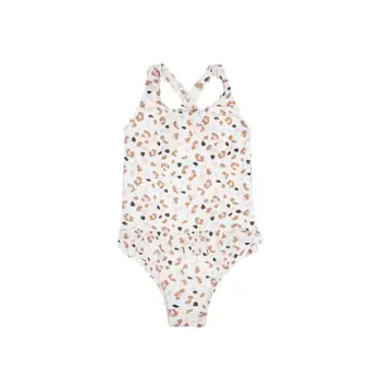 Swimsuit | Leopard Khaki | për vajza pa mëngë 122/128