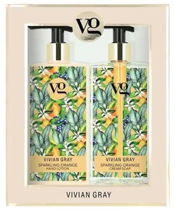 Set për duar Vivian Gray Sparkling Orange, sapun i lëngshëm për duar 350 ml + losion për trup 350 ml