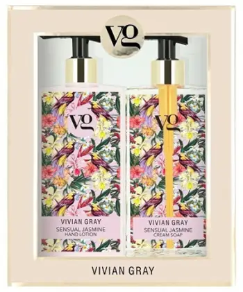 Set për duar Vivian Gray Sensual Jasmine, sapun i lëngshëm për duar 350 ml + losion për duar 350 ml