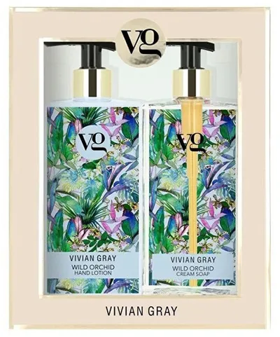 Set për duar Vivian Gray Wild Orchid, sapun i lëngshëm për duar 350 ml + losion për duar 350 ml - 1
