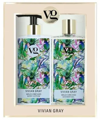 Set për trup Vivian Gray Wild Orchid, xhel për trup 350 ml + losion për trup 350 ml