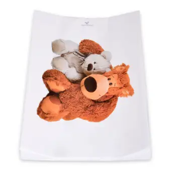 Shtrojë ndërrimi Cangaroo Plush bears, 44x67cm, e bardhë
