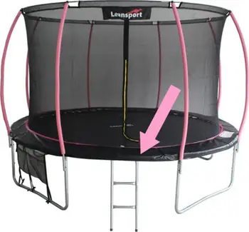 Mbulesë sustash për trampolinë Lean Sport Sport Max, 16ft, PVC+PE, e zezë rozë