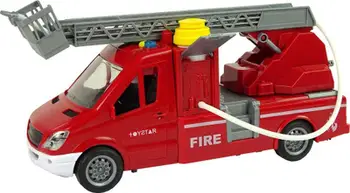Lodër kamion zjarrfikës Lean Sport Truck, me ujë, drita dhe zëra, i kuq