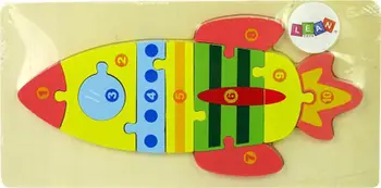 Puzzle druri Lean Sport Rocket, mësim numrash 1 10, shumëngjyrësh