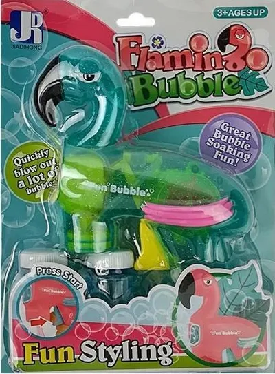 Pistole lodër Lean Sport Blue Flamingo, për flluska sapuni, me shishe lëngu, blu - 4