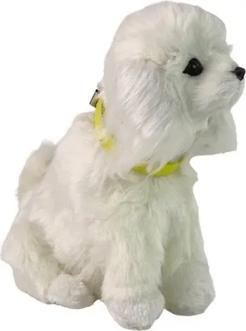 Lodër qen pelushi Lean Sport Interactive Poodle, interaktive, e bardhë