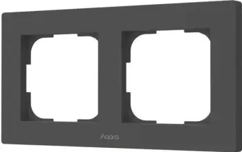 Kornizë për çelësa Aqara Switch Frame H2 EU 2-gang, e zezë