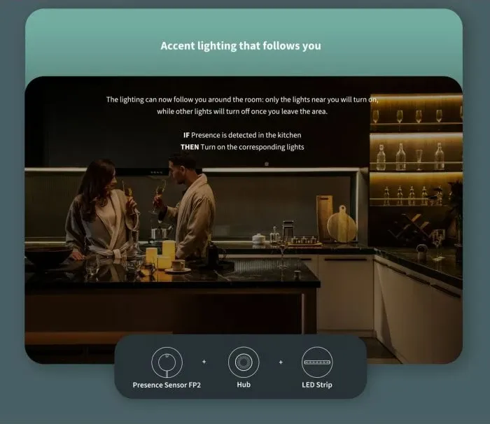 Sensor prezence Aqara FP2, për shtëpi smart, WiFi, i bardhë - 2