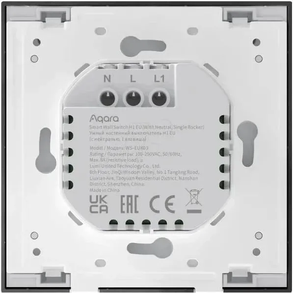 Çelës inteligjent muri Aqara H1 WS-EUK03-G, 1 buton, Zigbee 3.0, gri Space - 2