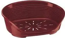 Shtrat plastik për kafshë Ferplast Siesta Deluxe 4, 61.5x45x21.5cm, bordo