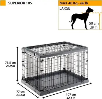 Kafaz për qen Ferplast Superior 105, 107 x 77 x 73.5 cm
