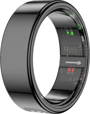 Unazë inteligjente, Colmi R12, ekran LED, monitorim 24/7 i rrahjeve të zemrës dhe SpO₂, gjeste kontrolli, 1ATM, bateri deri 5 ditë, madhësi 13 (Ø 22.4 mm), e zezë