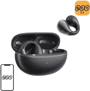 Kufje QCY Crossky Clip C30, wireless, Bluetooth 5.4, të zeza, me kuti karikimi