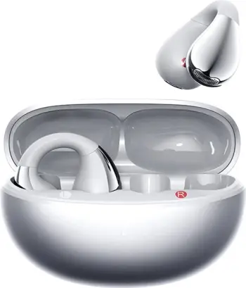 Kufje TWS QCY Crossky Clip C30S, Open-Ear, LDAC Hi-Res, Bluetooth 6.0, 40 orë, IPX5, USB-C, argjendtë