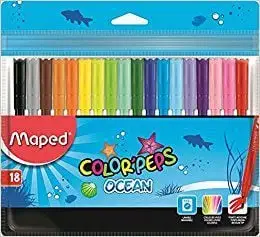Markera me ngjyra Maped ColorPeps Ocean, 18 copë, majë 2 mm