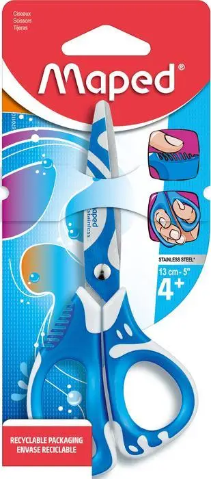 Gërshërë shkollore Maped Zenoa Fit, 13 cm, asimetrike, blu
