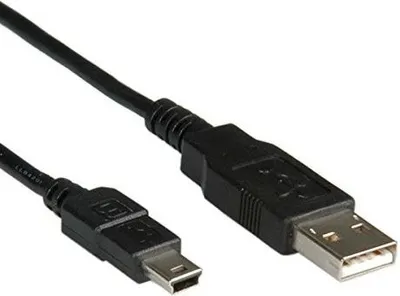 Kabllo Roline USB-A - miniUSB, 1.8m, e zezë - 1