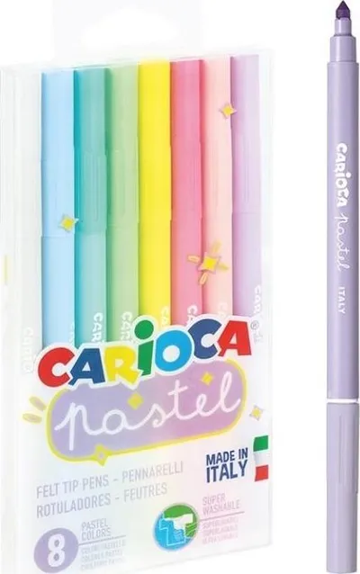 Set markerash Carioca Pastel, 8 ngjyra - 1
