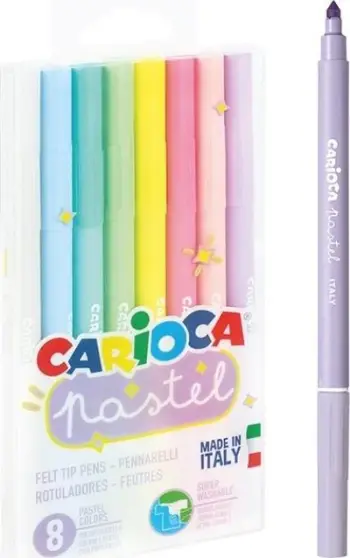 Set markerash Carioca Pastel, 8 ngjyra