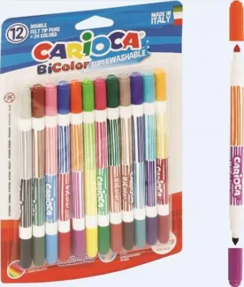 Set ngjyrash Carioca Pens BiColor, 12/24 ngjyra