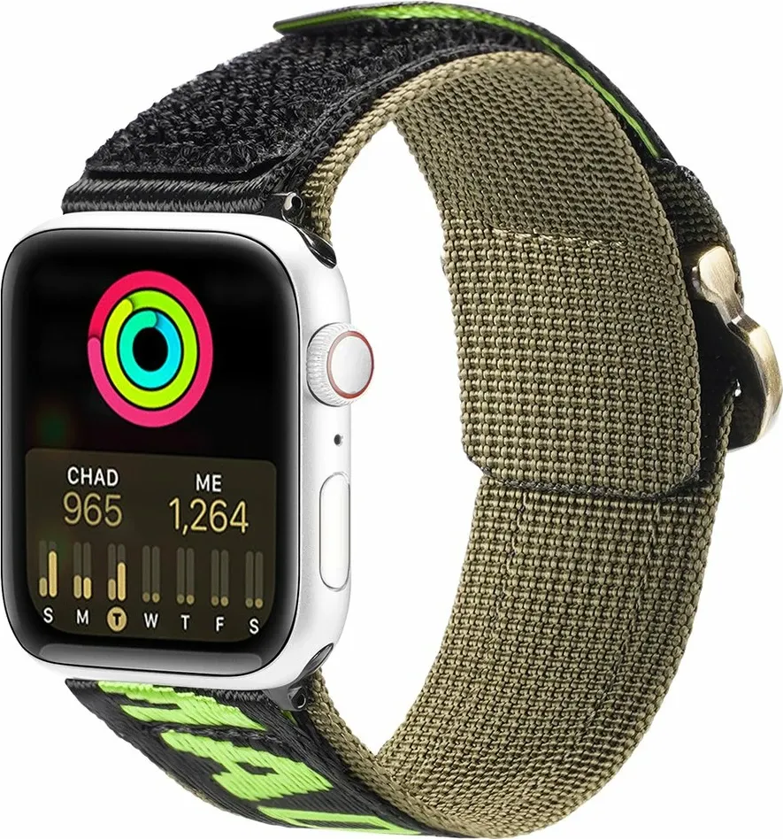 Rrip najloni për Apple Watch Dux Ducis Outdoor Version, 42/44/45/49mm, zi/gjelbër - 1