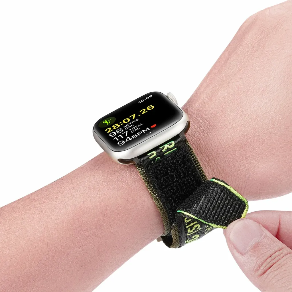 Rrip najloni për Apple Watch Dux Ducis Outdoor Version, 42/44/45/49mm, zi/gjelbër - 9