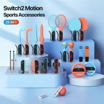 Set aksesorësh për lojëra Nintendo Switch 2 Dux Ducis 25-in-1 me çantë, multicolor
