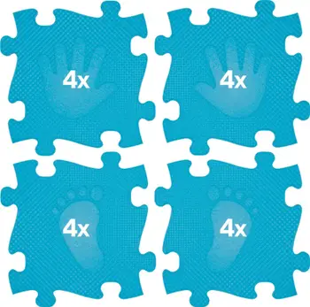 Tapet loje Askato Floor Mat Magic Set MFK-044-1, 16 elemente, blu
