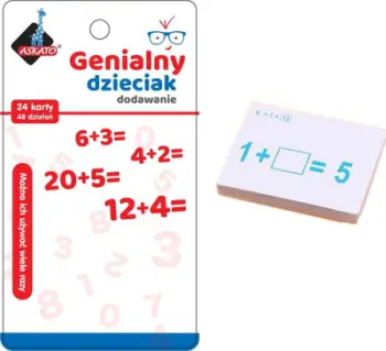 Set me karta flash për mësim të matematikës Genialny dzieciak