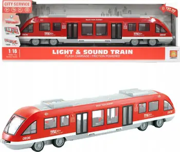 Lodër tramvaj Askato Red Tram, shkalla 1:16, 48cm, me drita dhe tinguj, i kuq