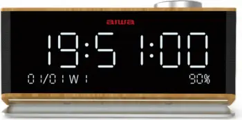 Orë Zgjuese Multifunksionale me Radio FM, 2 Alarma, Bluetooth, TF Card dhe Mikrofon AIWA CR-90BT