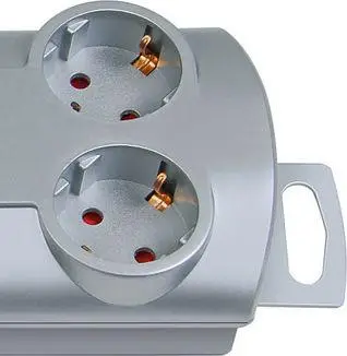 Shpërndarës elektrik Brennenstuhl Primera-Line me 10 priza, 2m, i argjend