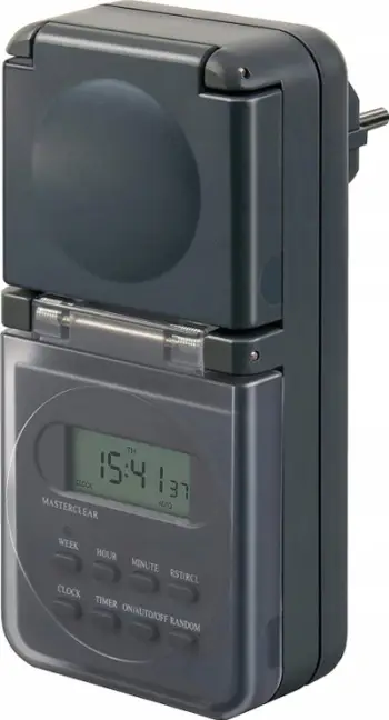 Prizë kohore digjitale Brennenstuhl DIGITAL TIME SWITCH, programim javor, IP44, gri