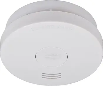 Detektor tymi Brennenstuhl RM L 3100, Ø 100 mm × 31 mm, batterij 3 V lithium me jetë 10 vjet, i bardhë