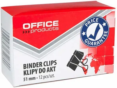 Set kapëse fletash Office Products, 51 mm, 12 copë - 1