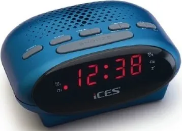 Radio alarm Lenco ICR-210, LED display, FM radio, kaltër - 1